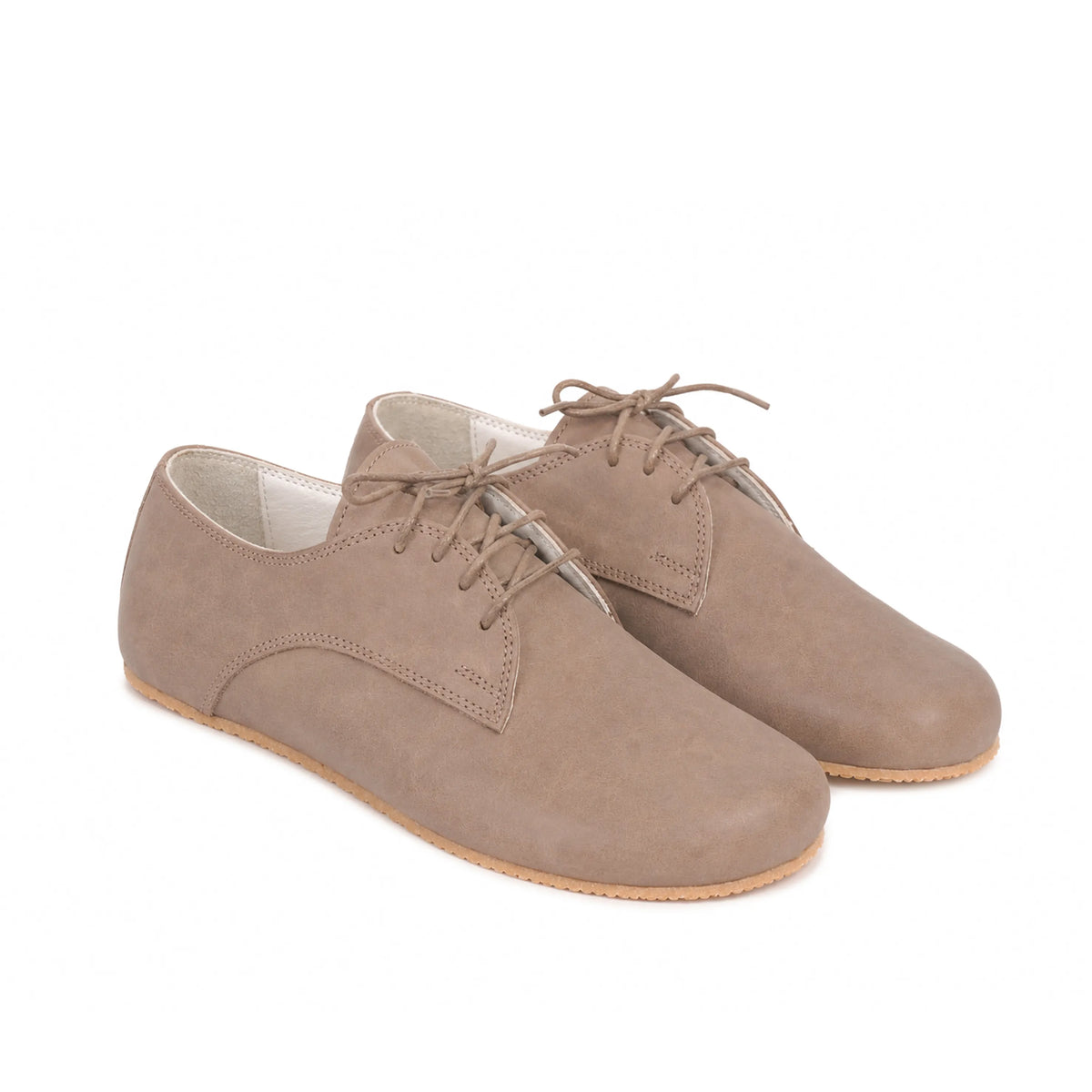 Crazy Barefoot Oxford Shoes – Rubber Sole – Undyed Crust