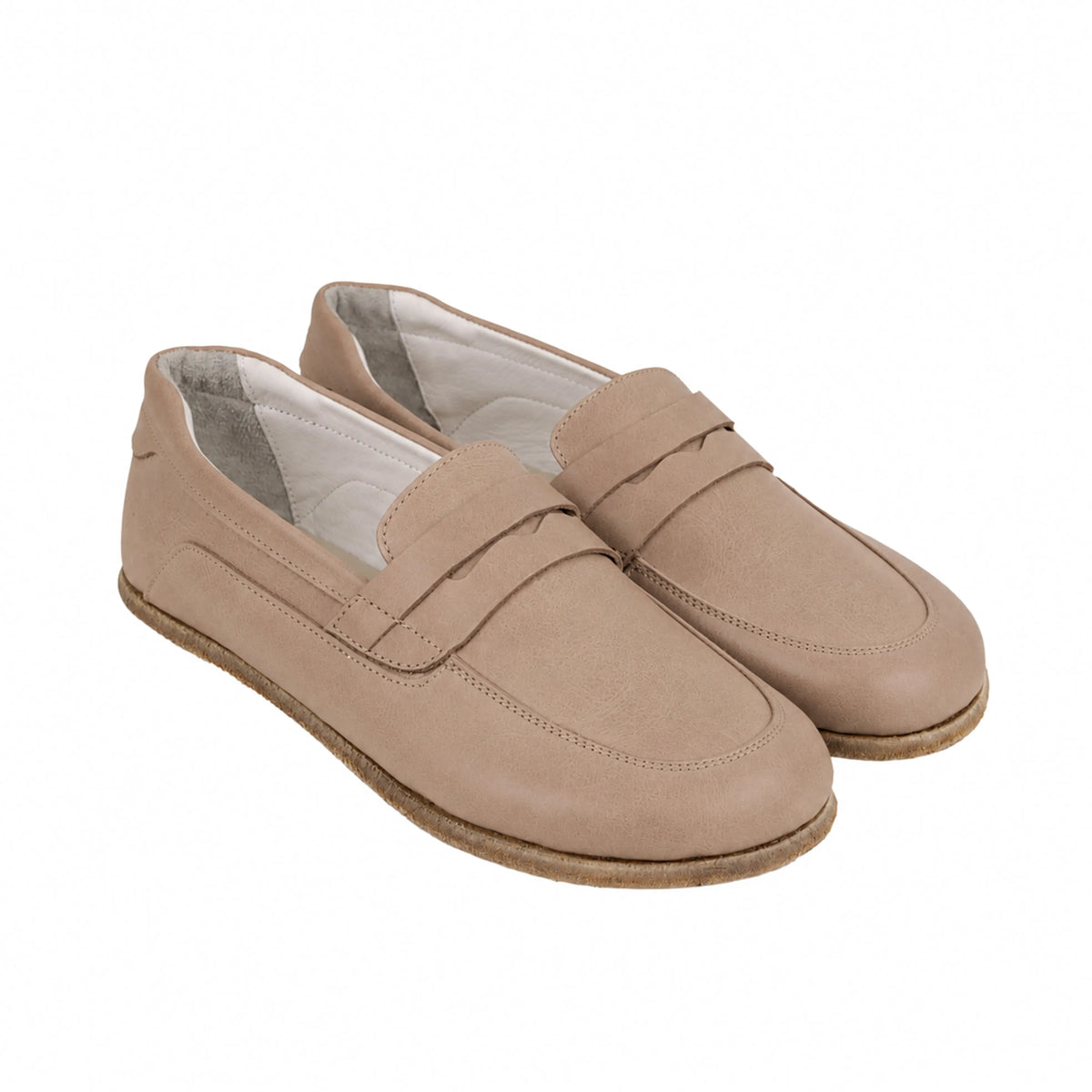 Crazy Barefoot Penny Loafer Shoes – Classic Sole — Leather Sole – Undyed Crust