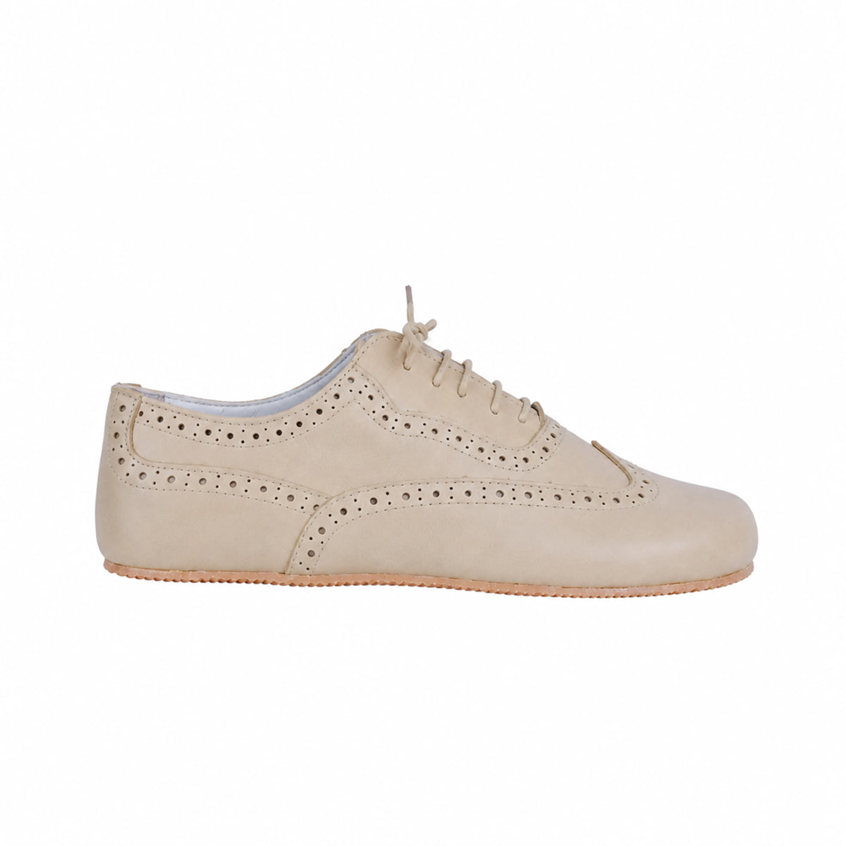 Smooth Barefoot Moccasin Shoes – Rubber Sole – Cream