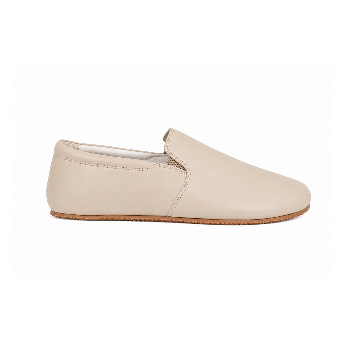 Smooth Barefoot Slip-On Shoes – Rubber Sole – Cream