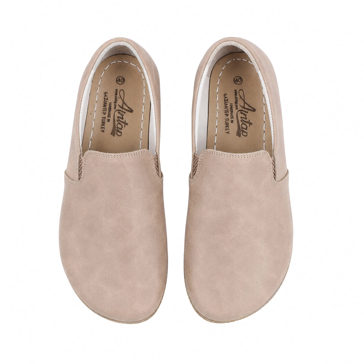 Crazy Barefoot Slip-On Shoes – Classic Sole — Leather Sole – Undyed Crust