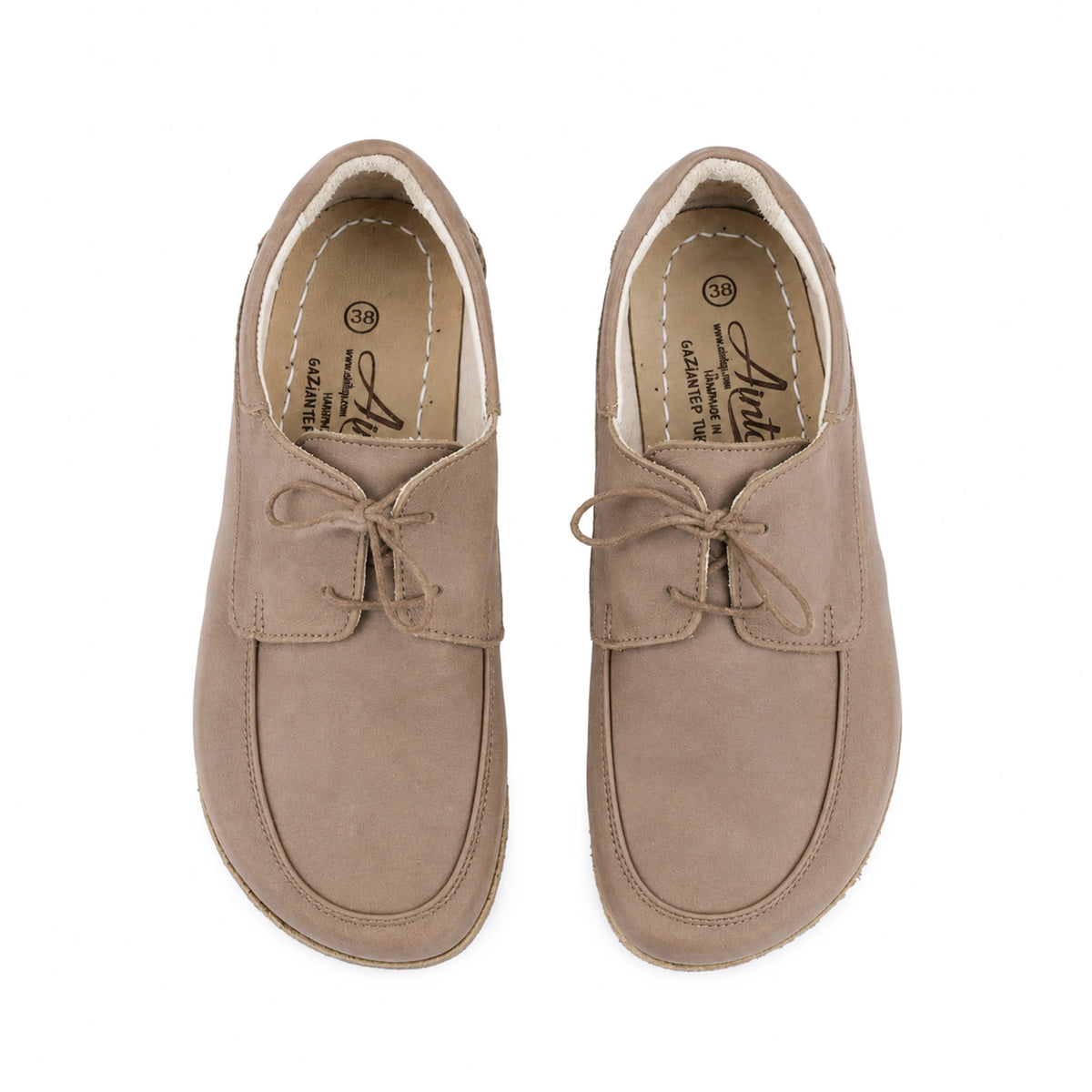 Crazy Barefoot Laces Penny Loafer Shoes – Classic Sole — Leather Sole – Undyed Crust