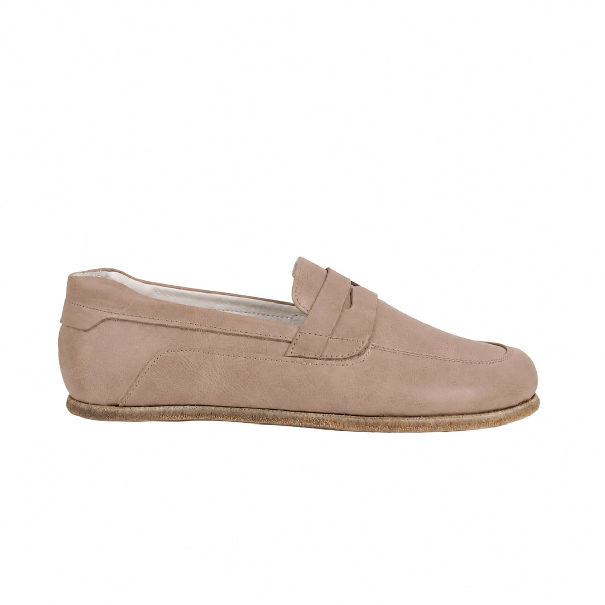 Crazy Barefoot Penny Loafer Shoes – Classic Sole — Leather Sole – Undyed Crust