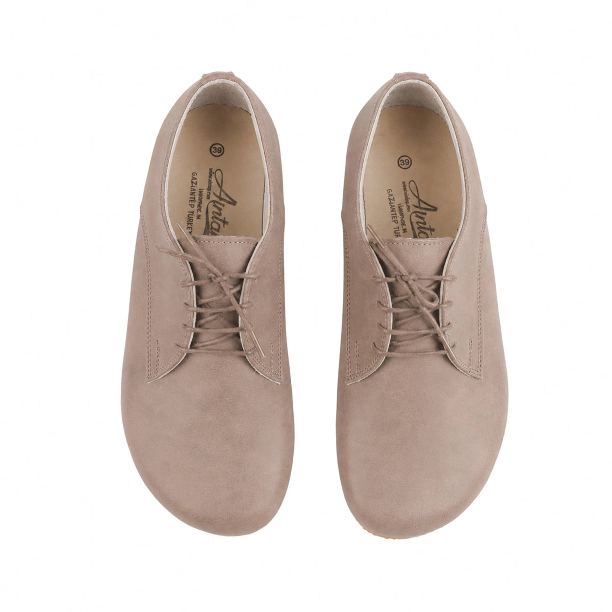 Crazy Barefoot Oxford Shoes – Rubber Sole – Undyed Crust