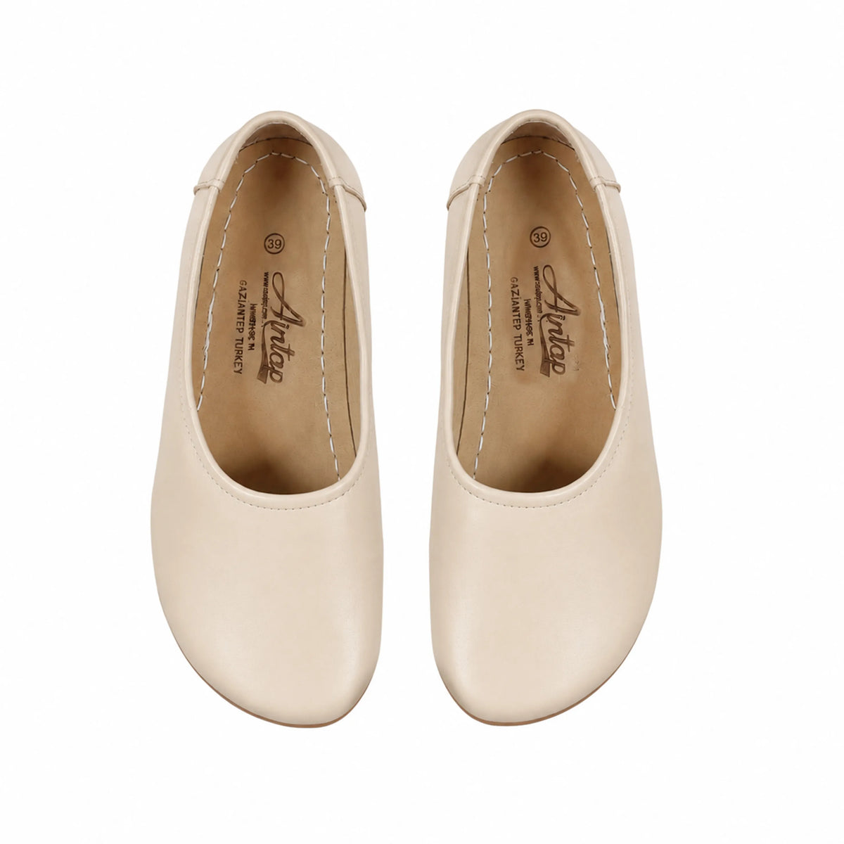 Smooth Barefoot Ballet Shoes – Rubber Sole – Cream