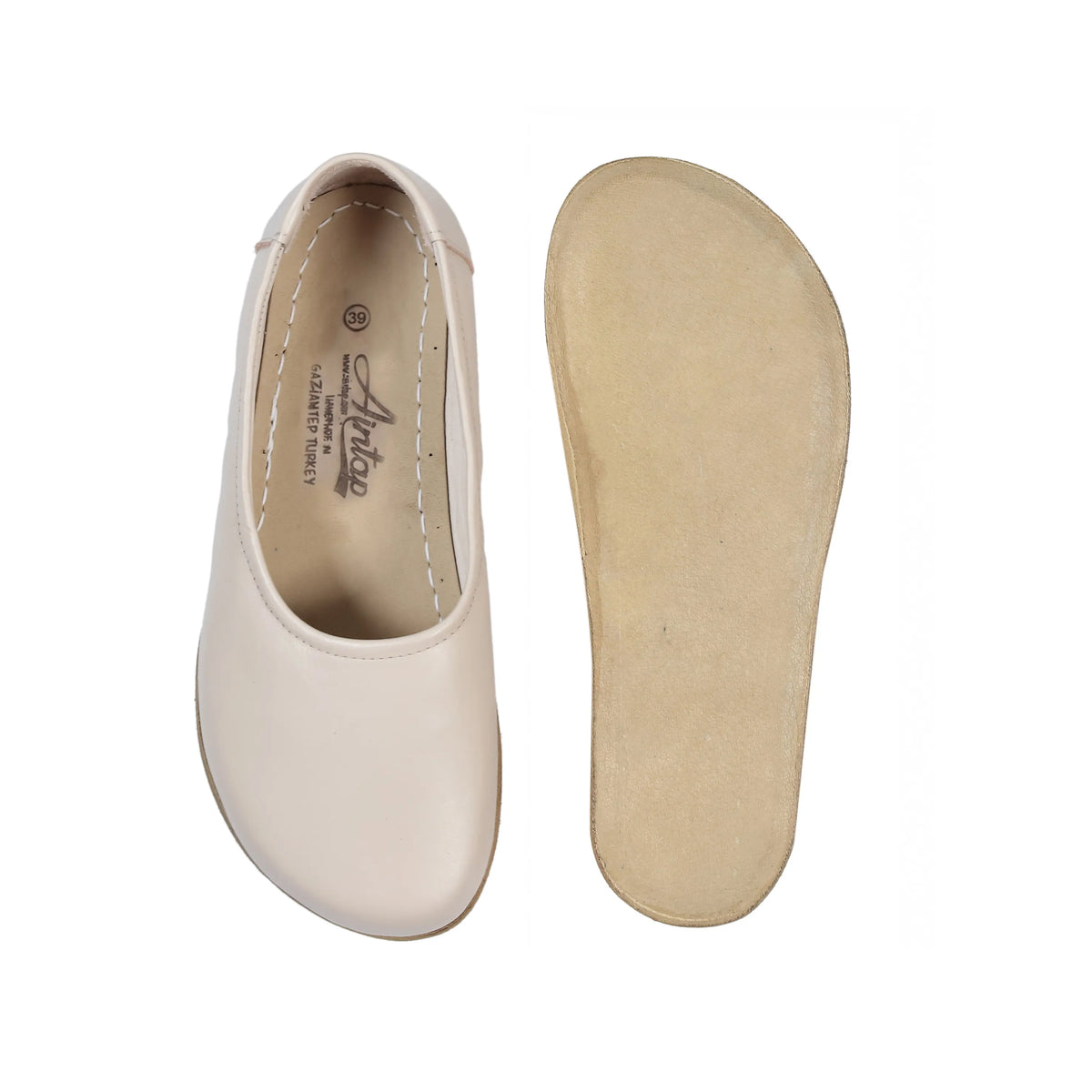 Smooth Barefoot Ballet Shoes – Classic Sole — Leather Sole – Cream