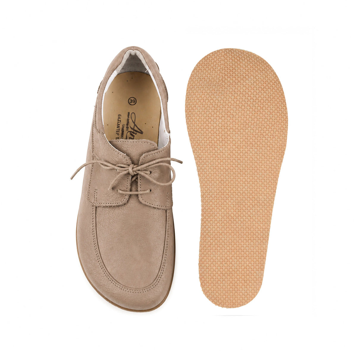 Crazy Barefoot Laces Penny Loafer Shoes – Rubber Sole – Undyed Crust