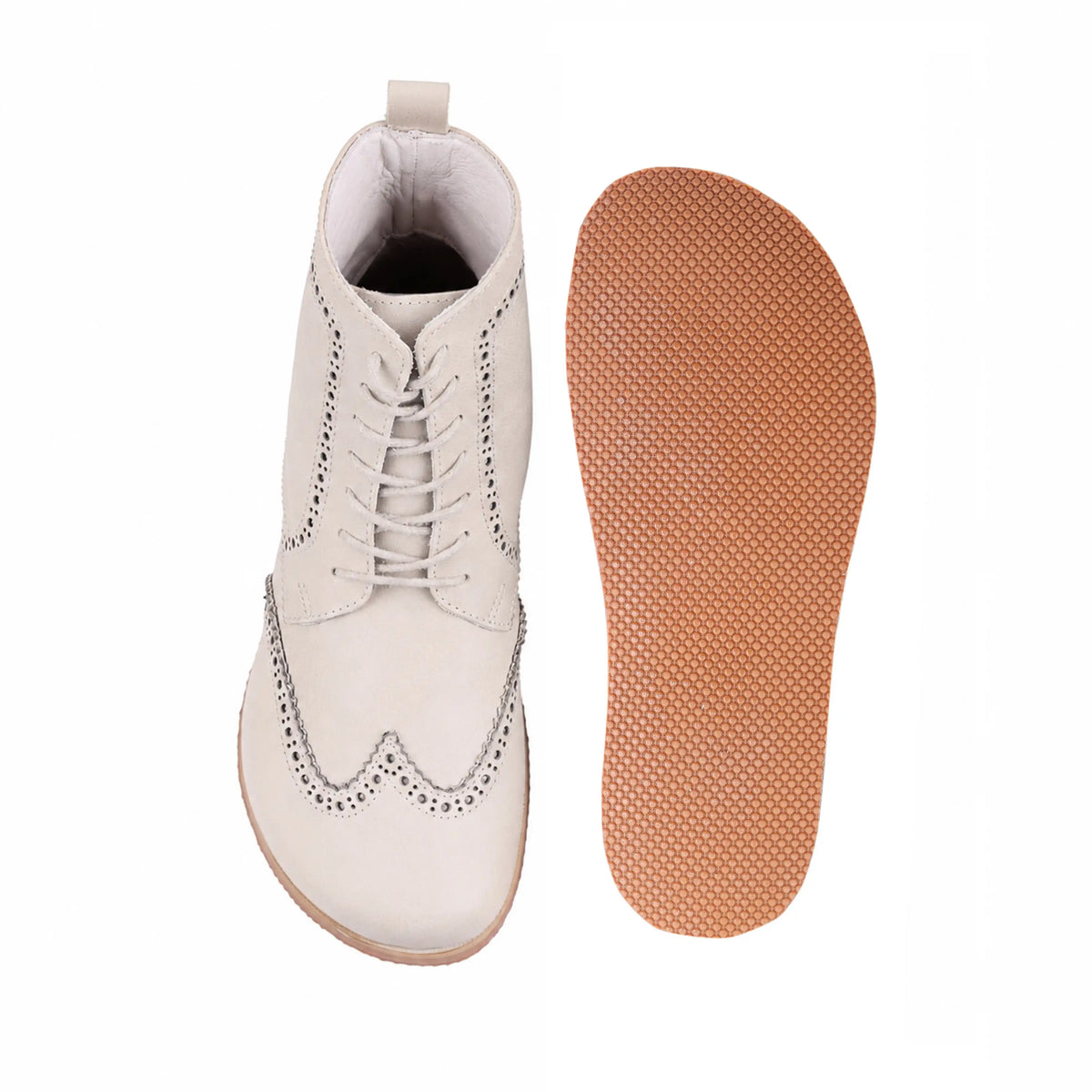 Smooth Barefoot Moccasin Boots Shoes – Eva Outsole – Cream