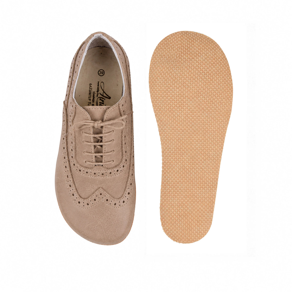 Crazy Barefoot Moccasin Shoes – Rubber Sole – Undyed Crust