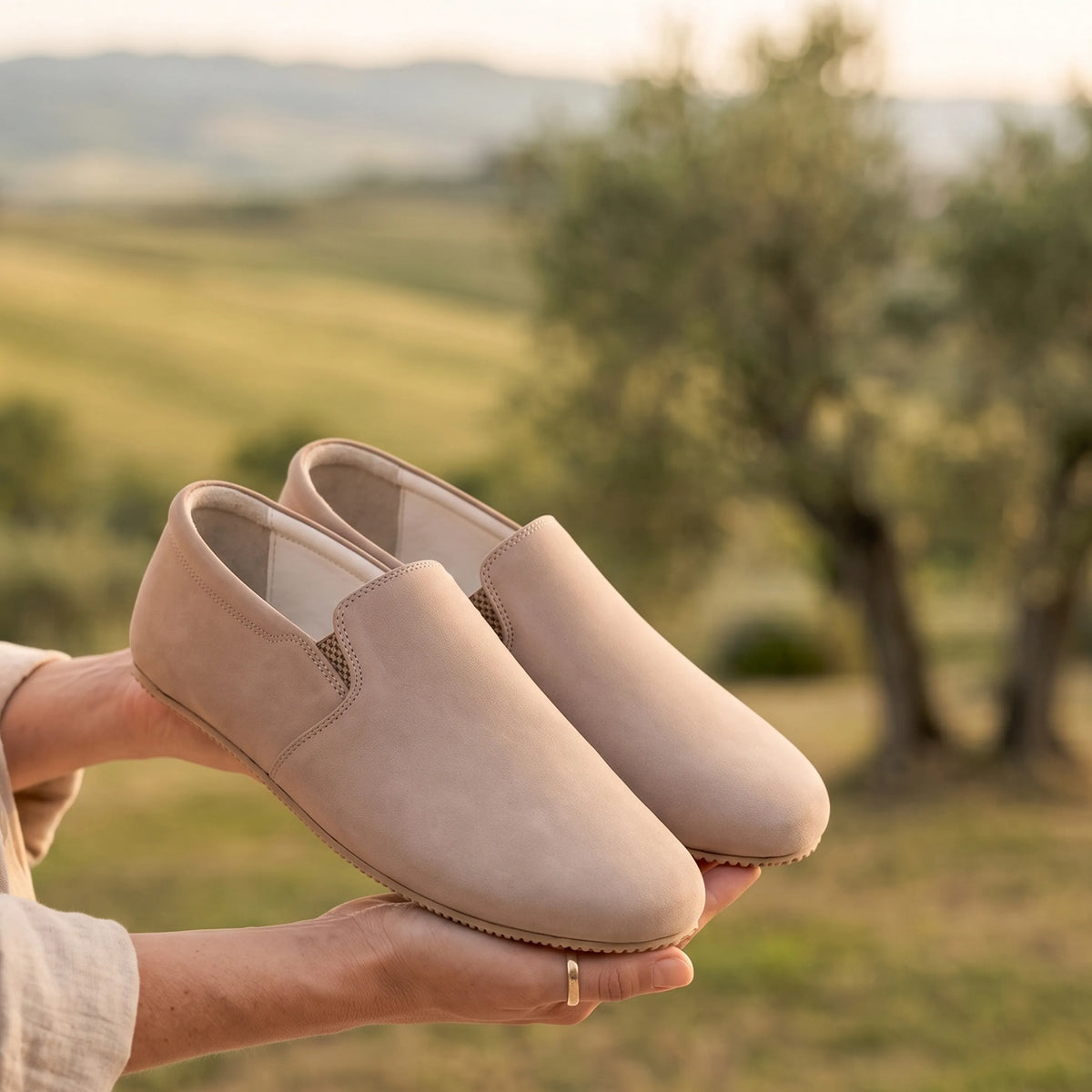 Crazy Barefoot Slip-On Shoes – Rubber Sole – Undyed Crust
