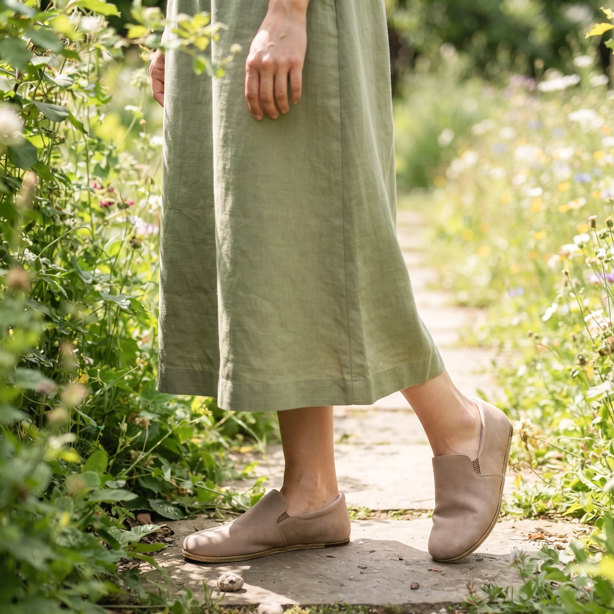 Crazy Barefoot Slip-On Shoes – Classic Sole — Leather Sole – Undyed Crust