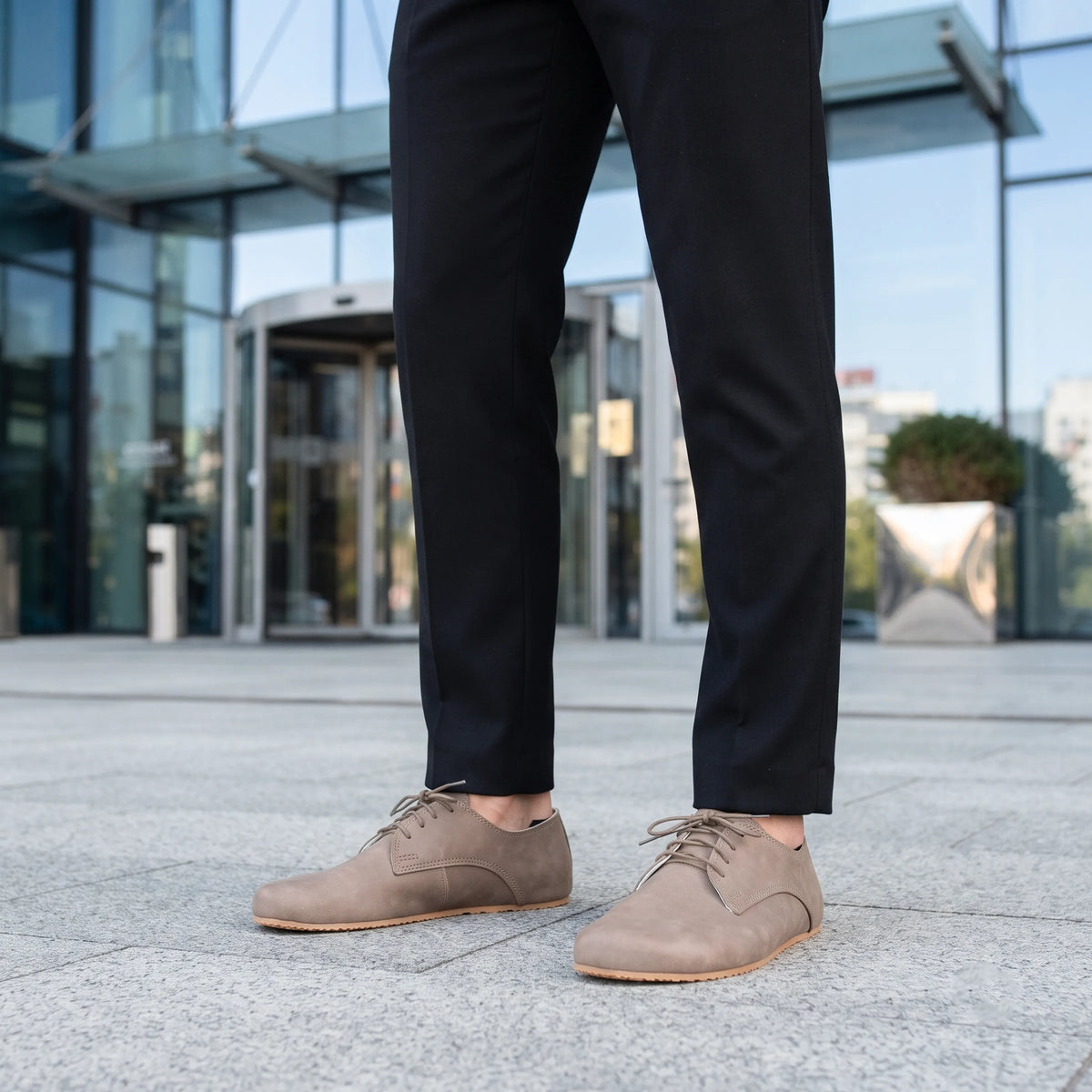 Crazy Barefoot Oxford Shoes – Rubber Sole – Undyed Crust