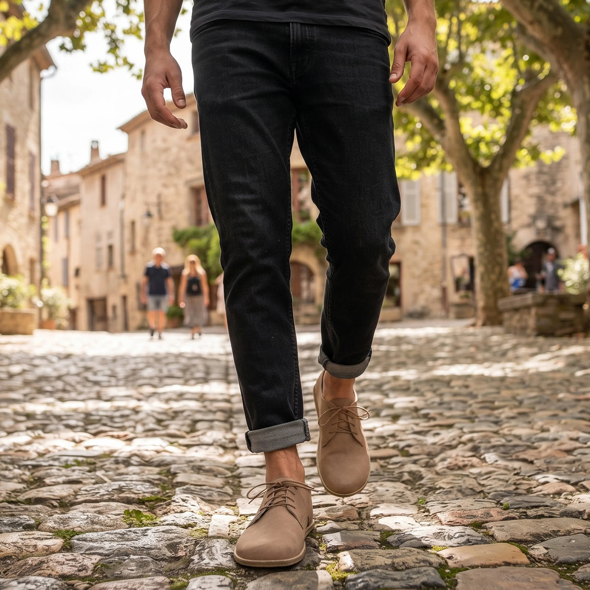 Crazy Barefoot Oxford Shoes – Classic Sole — Leather Sole – Undyed Crust