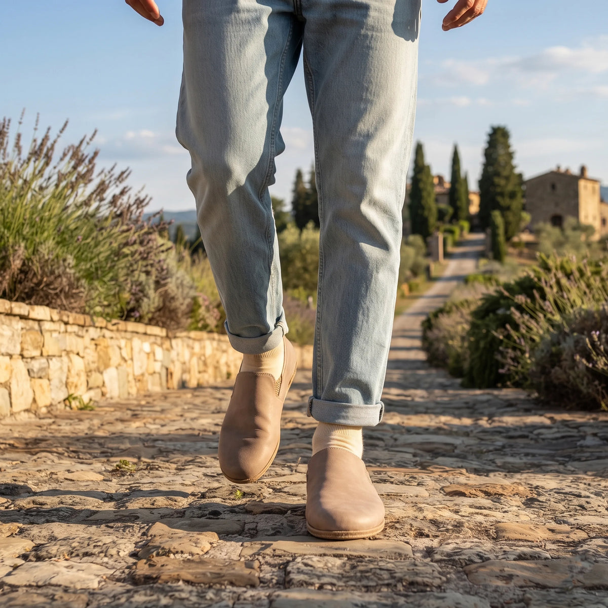 Crazy Barefoot Slip-On Shoes – Classic Sole — Leather Sole – Undyed Crust
