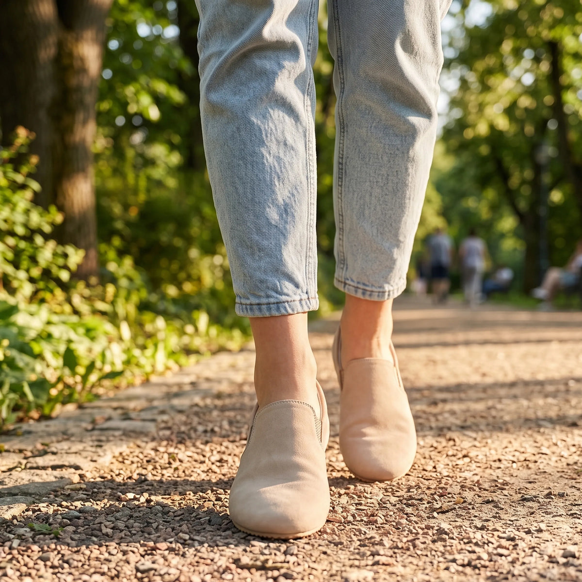 Crazy Barefoot Slip-On Shoes – Rubber Sole – Undyed Crust