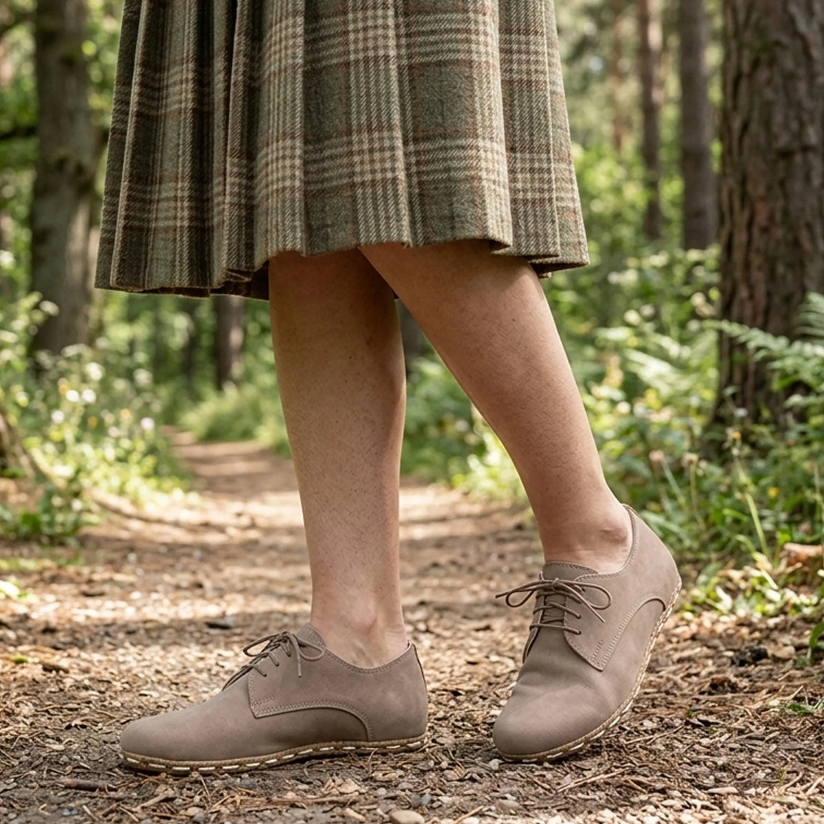 Crazy Barefoot Oxford Shoes — Leather Sole – Undyed Crust
