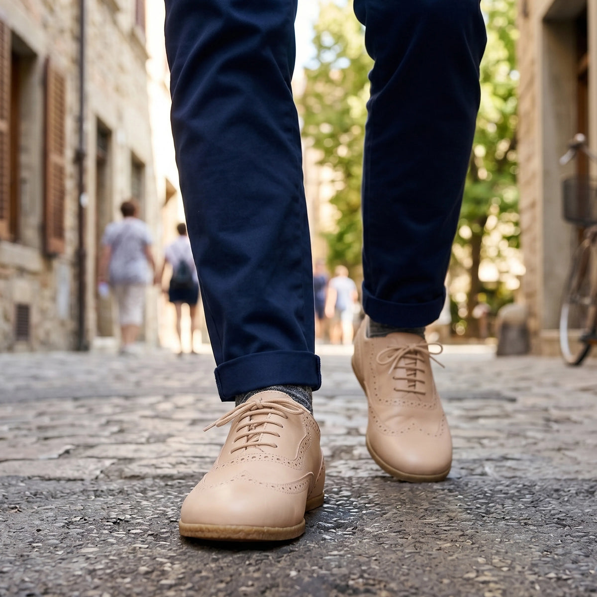 Smooth Barefoot Moccasin Shoes – Classic Sole — Leather Sole – Cream