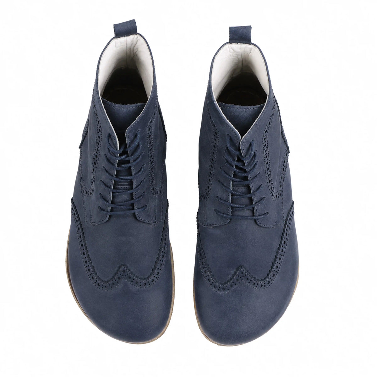 Crazy Barefoot Moccasin Boots Shoes – Classic Sole — Leather Sole – Navy Blue