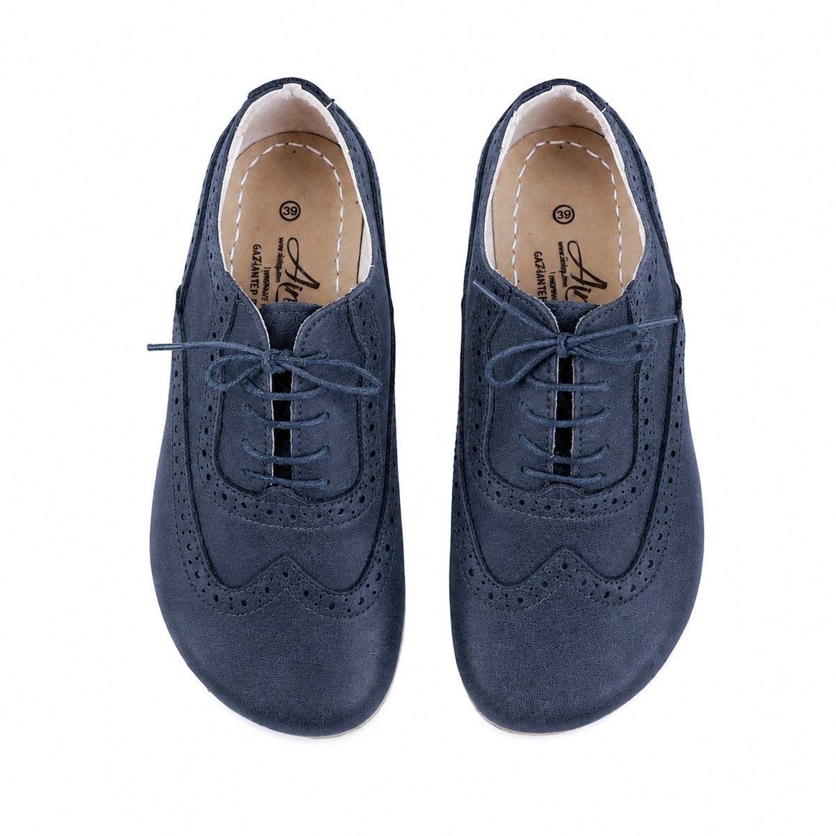 Crazy Barefoot Moccasin Shoes – Classic Sole — Leather Sole – Navy Blue