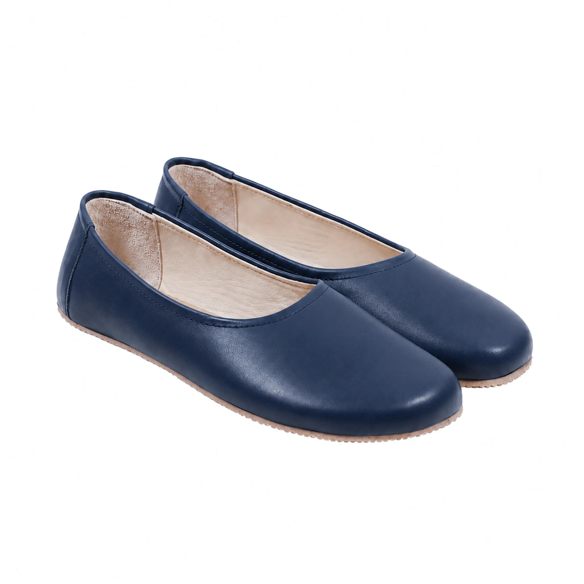 Smooth Barefoot Ballet Shoes – Rubber Sole – Navy Blue