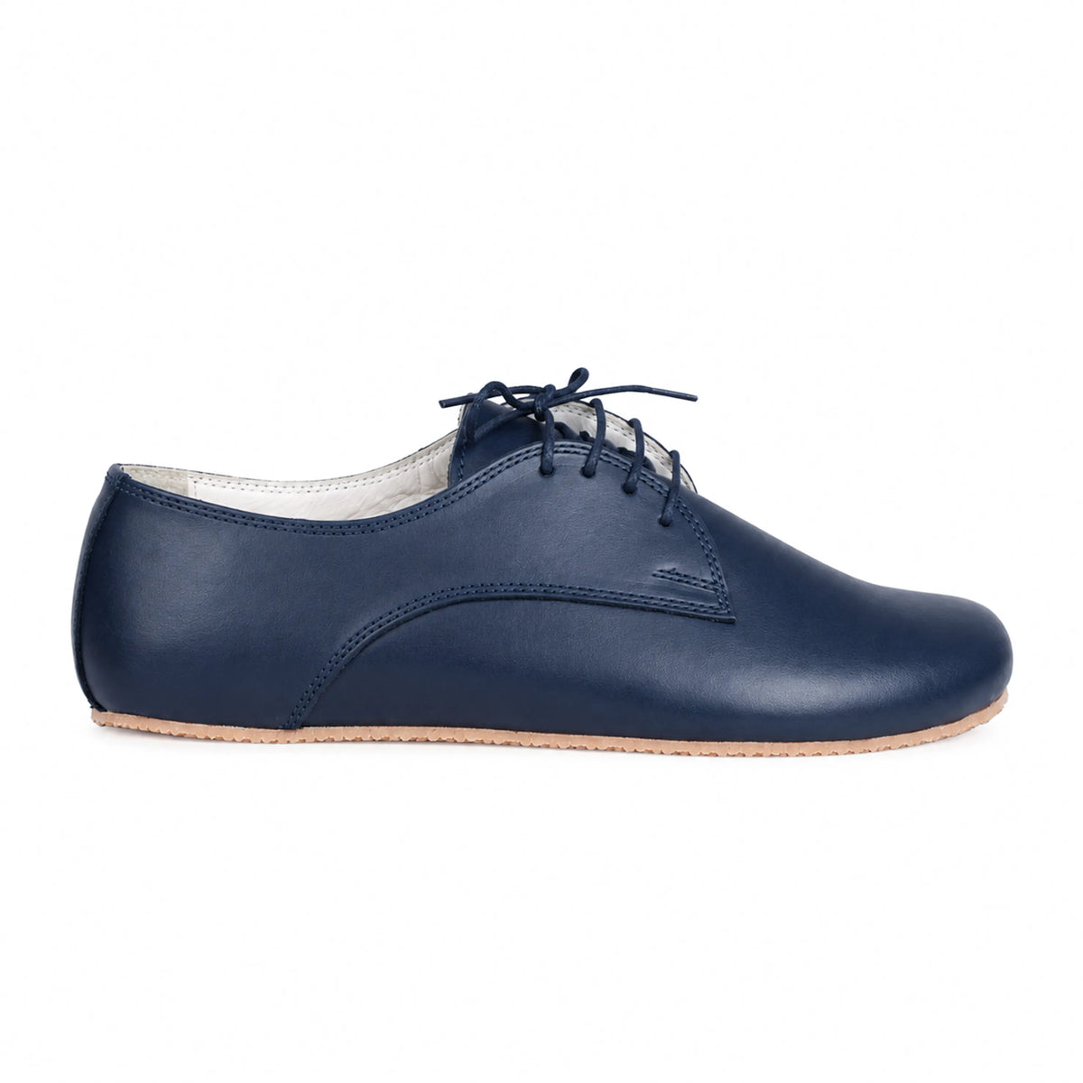 Smooth Barefoot Oxford Shoes – Rubber Sole – Navy Blue
