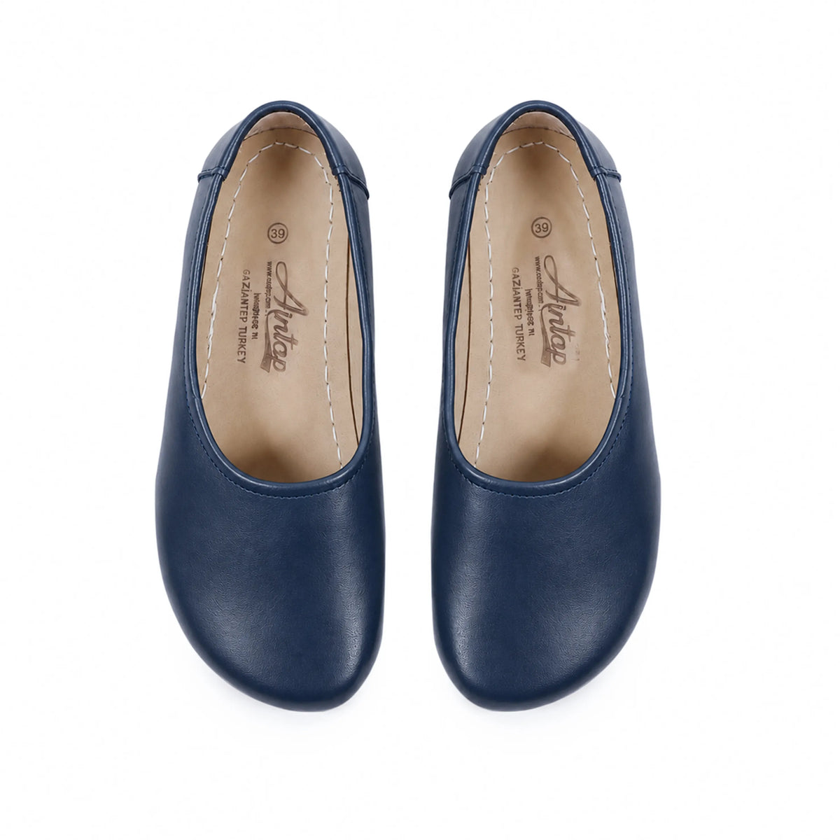 Smooth Barefoot Ballet Shoes – Rubber Sole – Navy Blue