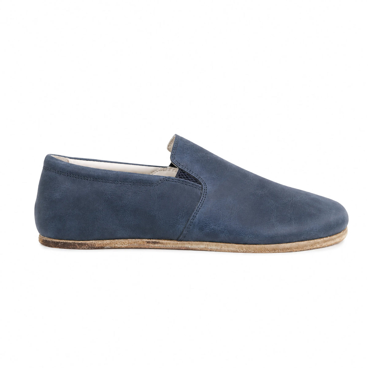 Crazy Barefoot Slip-On Shoes – Classic Sole — Leather Sole – Navy Blue