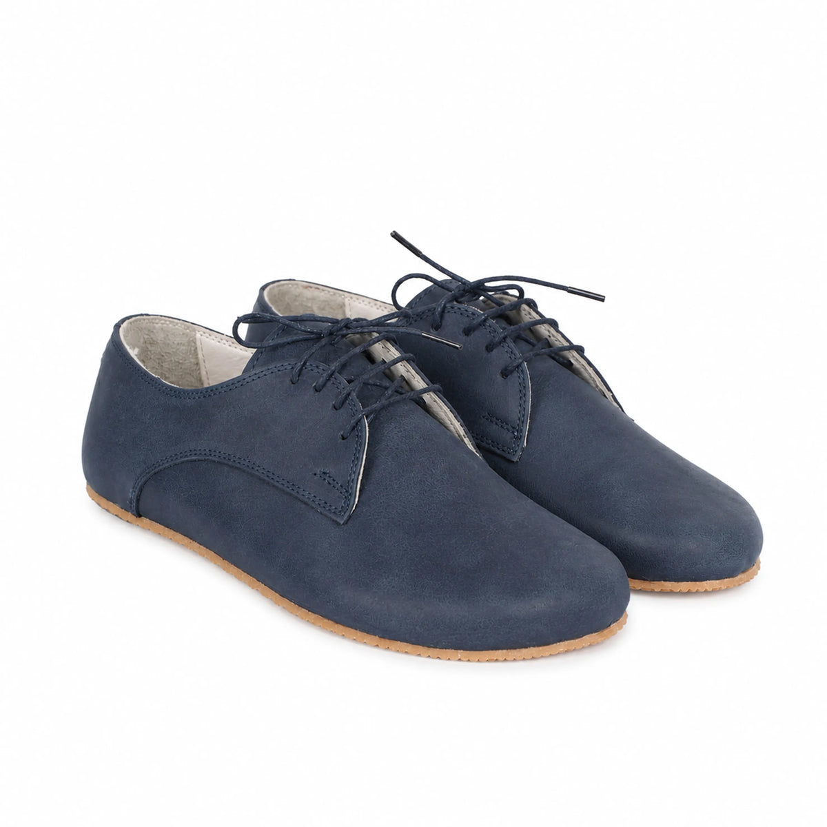 Crazy Barefoot Oxford Shoes – Rubber Sole – Navy Blue