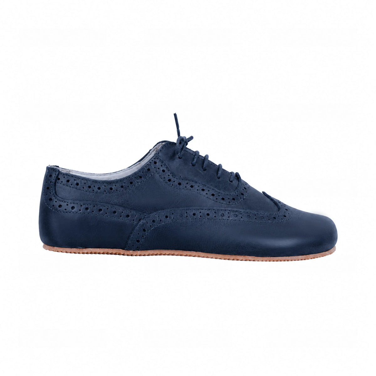 Smooth Barefoot Moccasin Shoes – Rubber Sole – Navy Blue