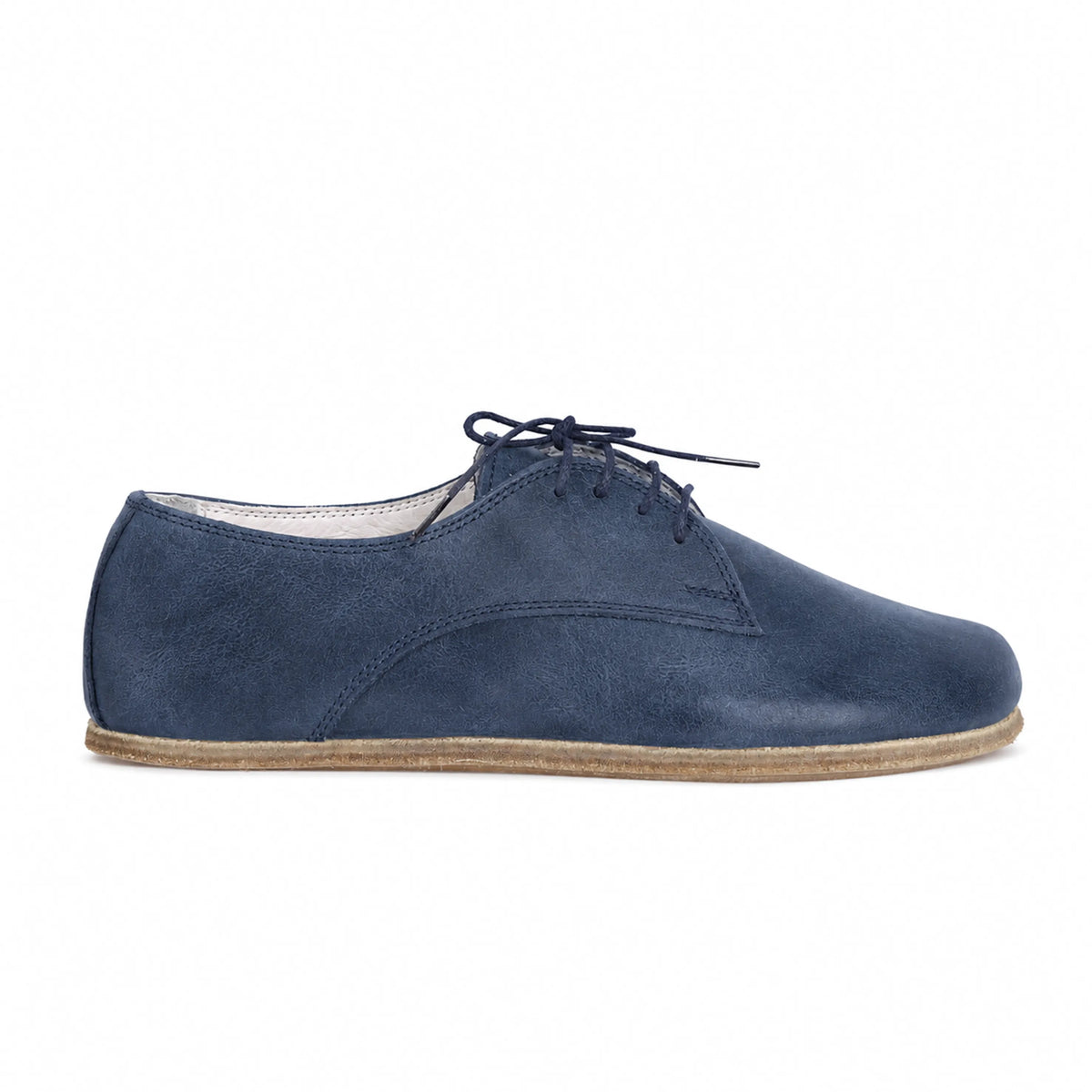 Crazy Barefoot Oxford Shoes – Classic Sole — Leather Sole – Navy Blue