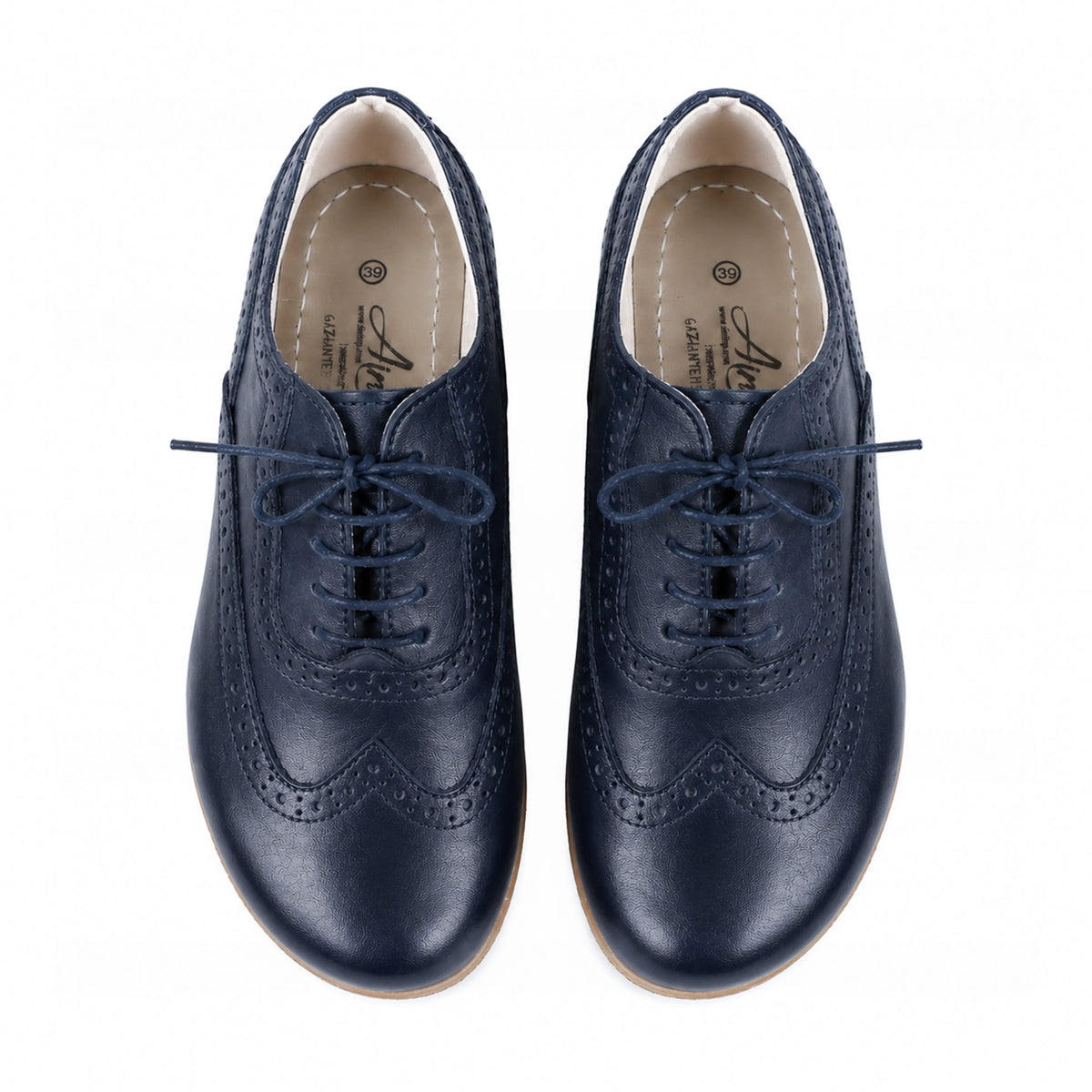 Smooth Barefoot Moccasin Shoes – Classic Sole — Leather Sole – Navy Blue