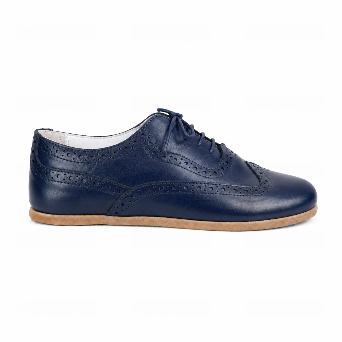 Smooth Barefoot Moccasin Shoes – Classic Sole — Leather Sole – Navy Blue
