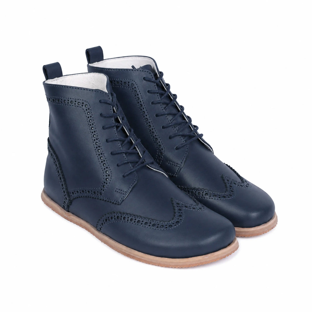 Smooth Barefoot Moccasin Boots Shoes – Eva Outsole – Navy Blue