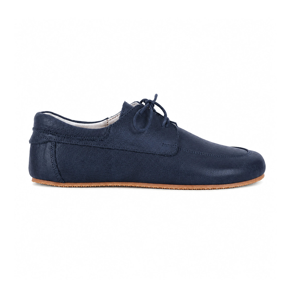 Crazy Barefoot Laces Penny Loafer Shoes – Rubber Sole – Navy Blue