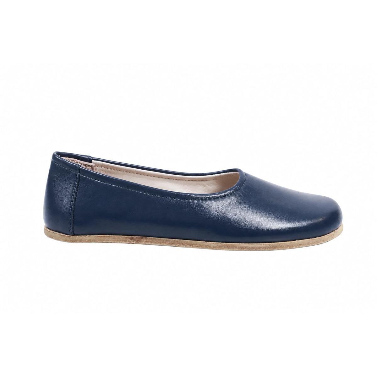 Smooth Barefoot Ballet Shoes – Classic Sole — Leather Sole – Navy Blue