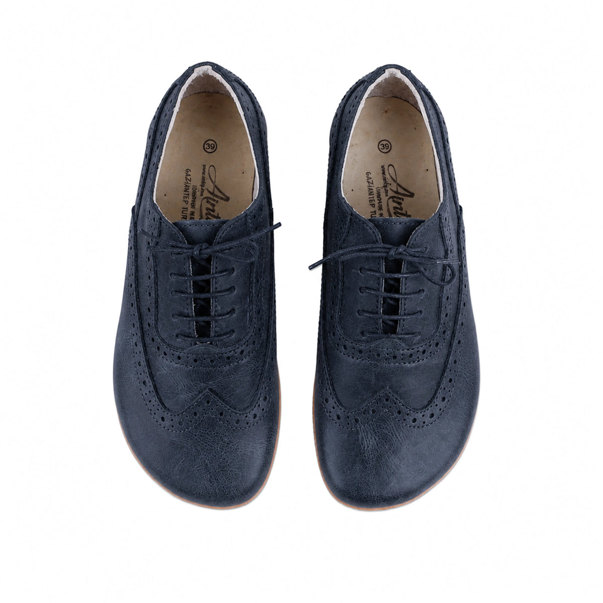 Crazy Barefoot Moccasin Shoes – Rubber Sole – Navy Blue
