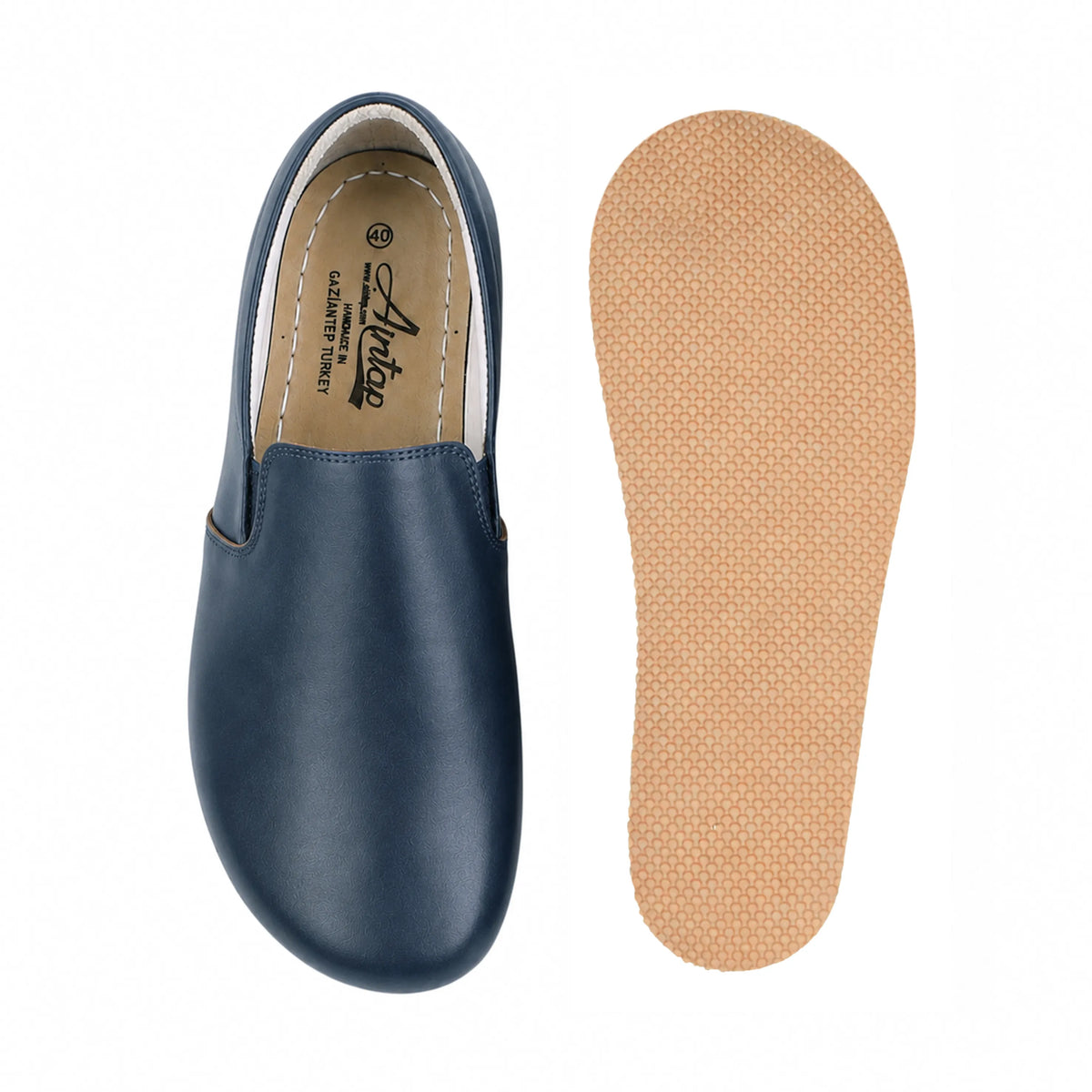 Smooth Barefoot Slip-On Shoes – Rubber Sole – Navy Blue
