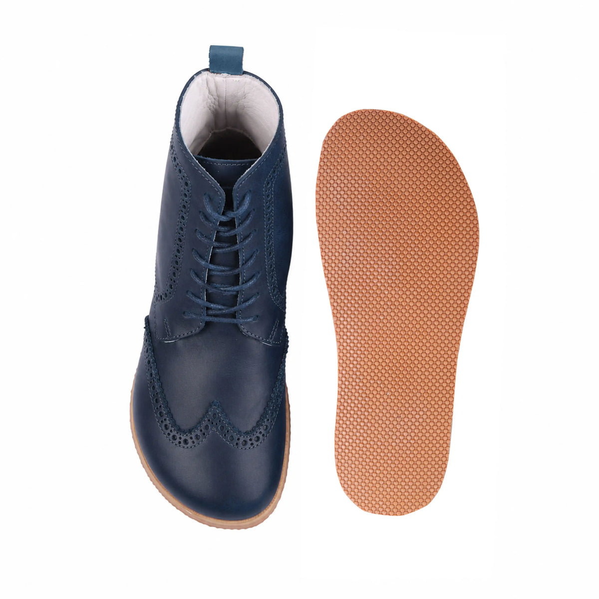 Smooth Barefoot Moccasin Boots Shoes – Eva Outsole – Navy Blue