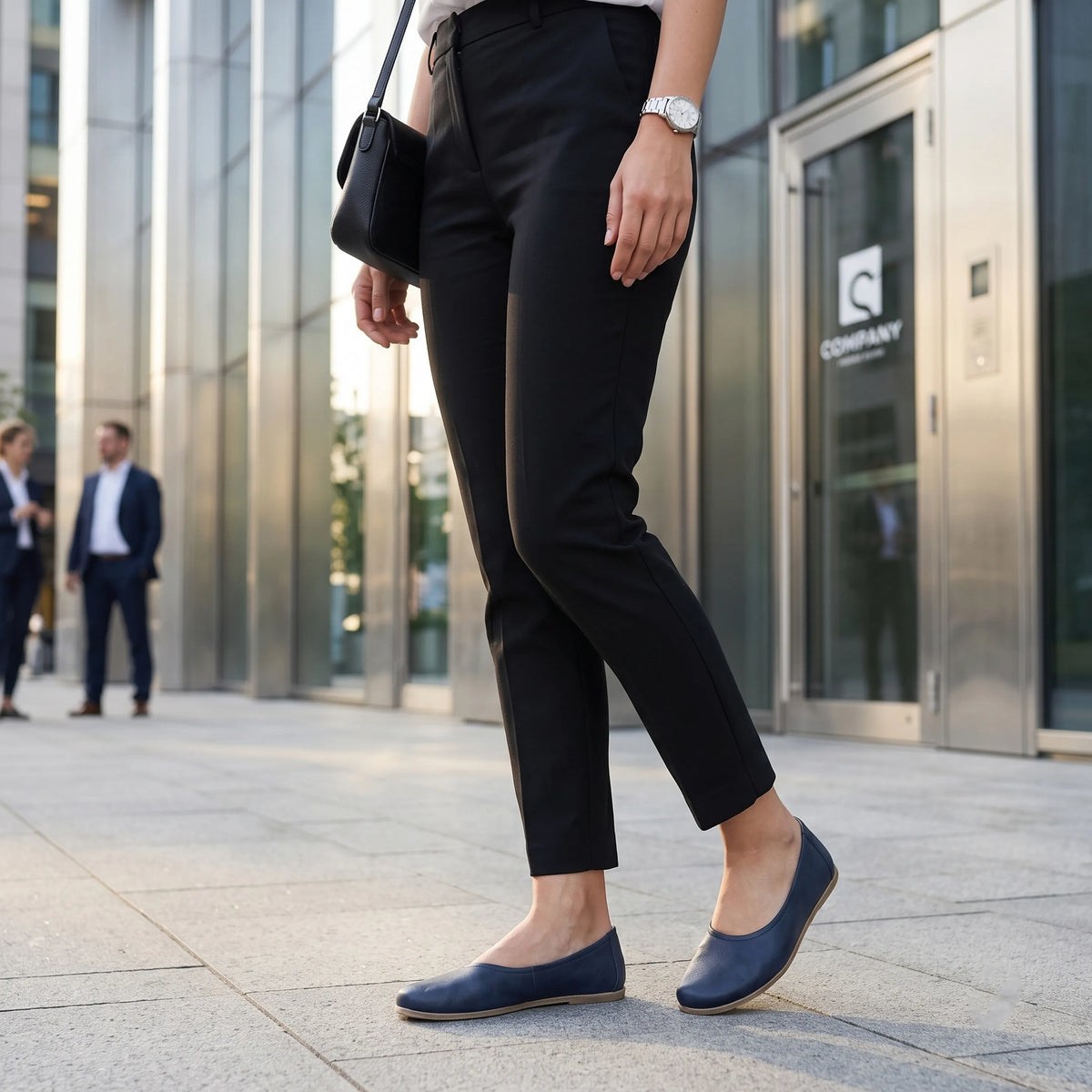 Crazy Barefoot Ballet Shoes – Classic Sole — Leather Sole – Navy Blue