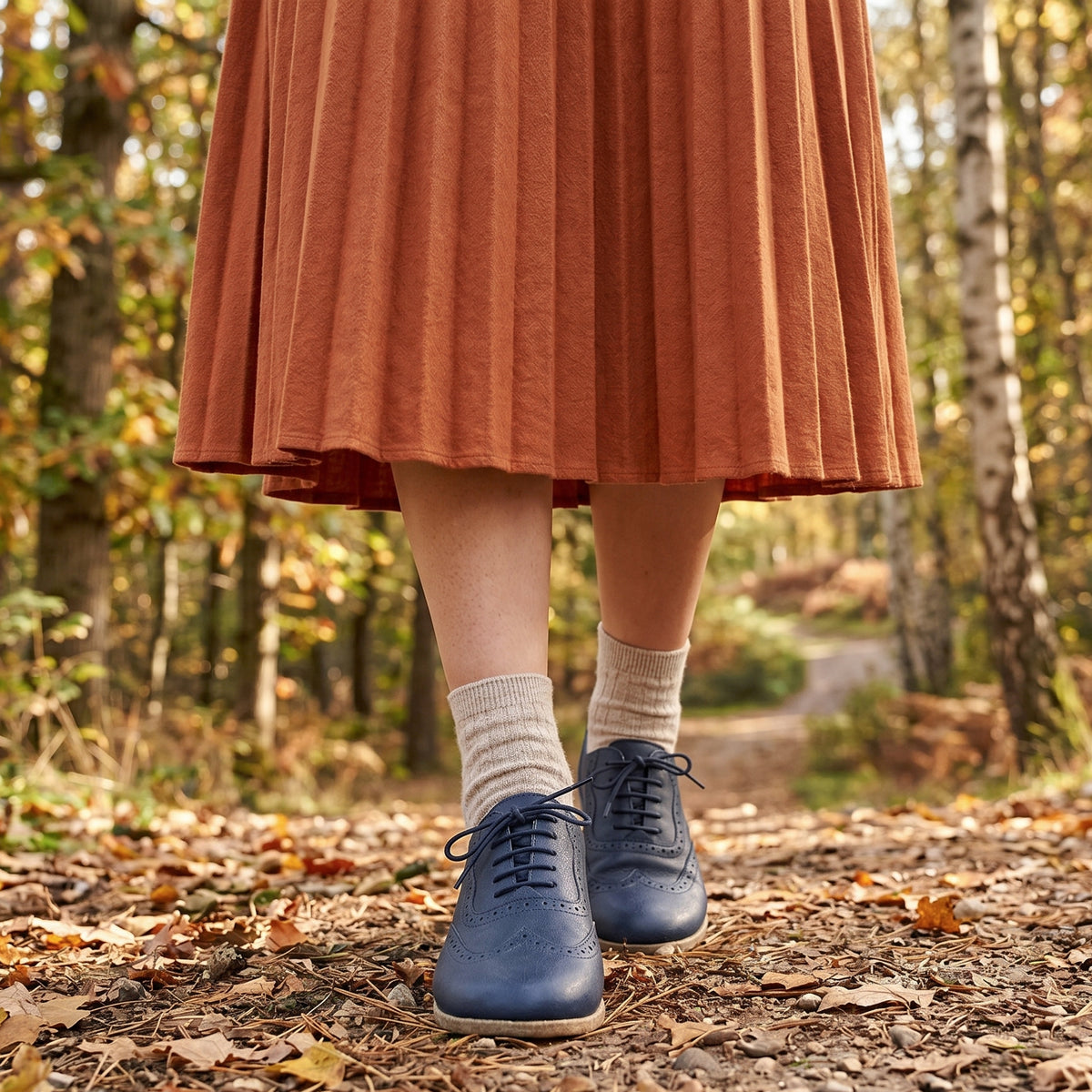 Crazy Barefoot Moccasin Shoes – Classic Sole — Leather Sole – Navy Blue
