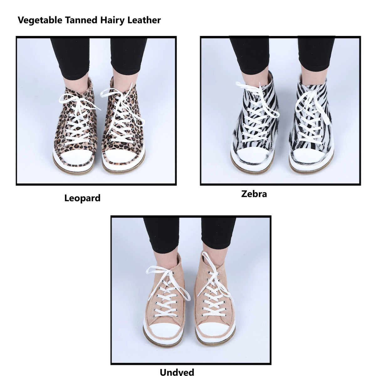 Hair Barefoot Long Boots Converse Shoes – Classic Sole — Leather Sole – Beige