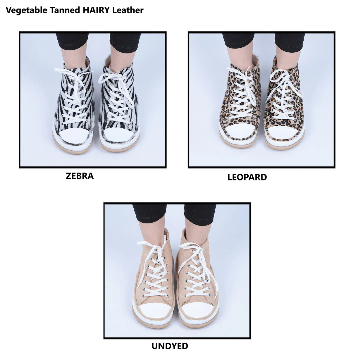 Hair Barefoot Long Boots Converse Shoes – Eva Outsole – Zebra
