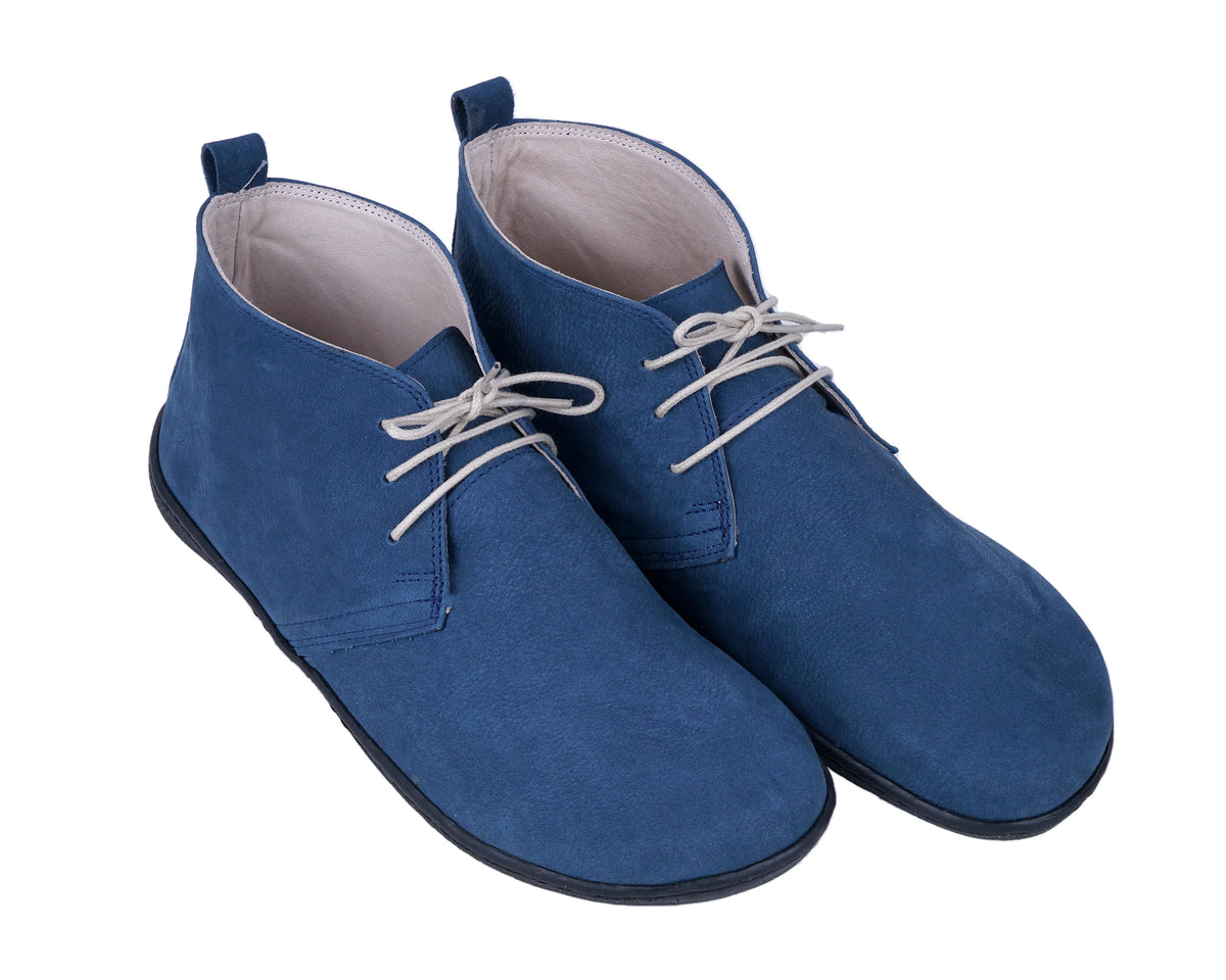 Nubuck Barefoot Bootie Laces Shoes – 6mm Rubber Sole – Jeans