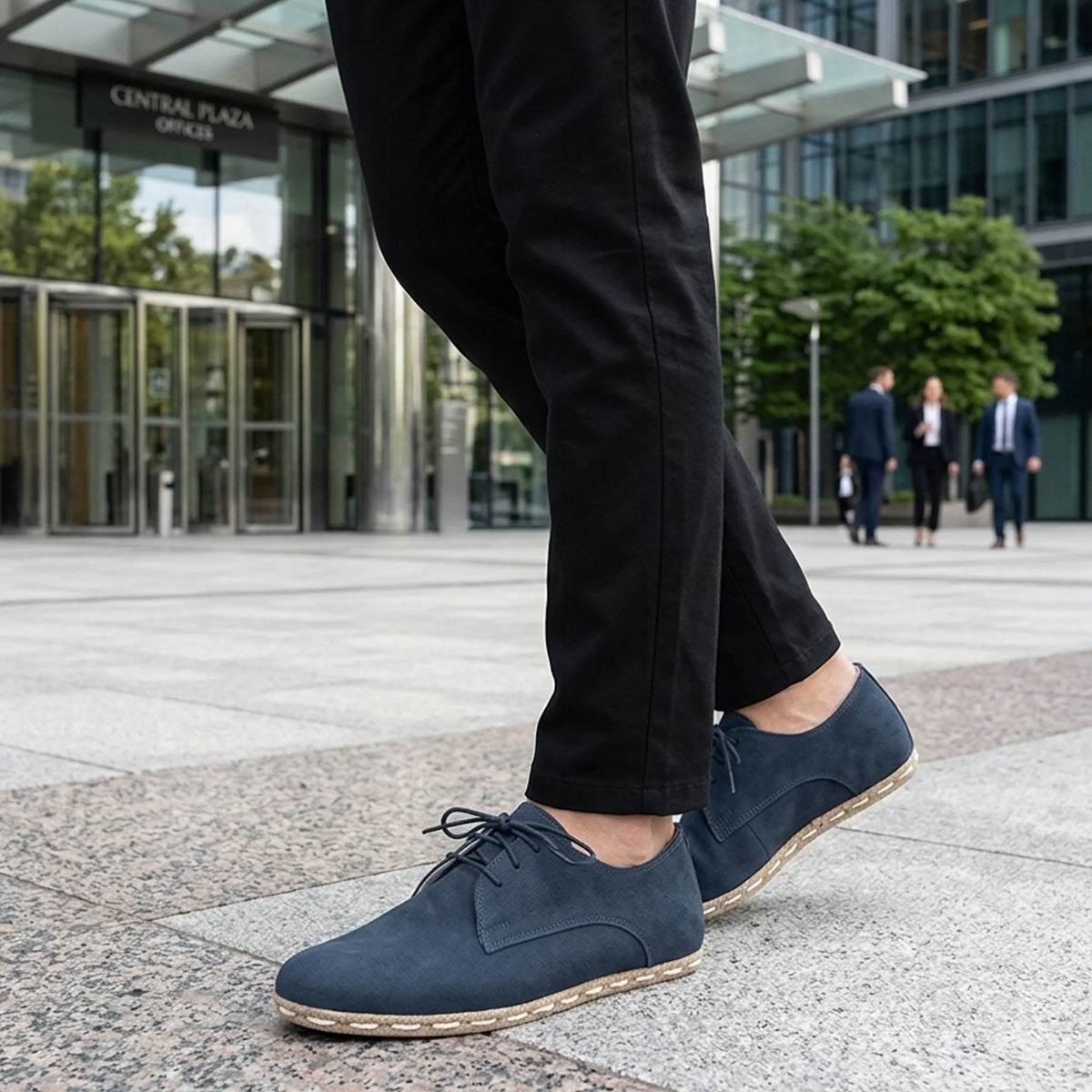 Nubuck Barefoot Oxford Shoes — Leather Sole – Jeans