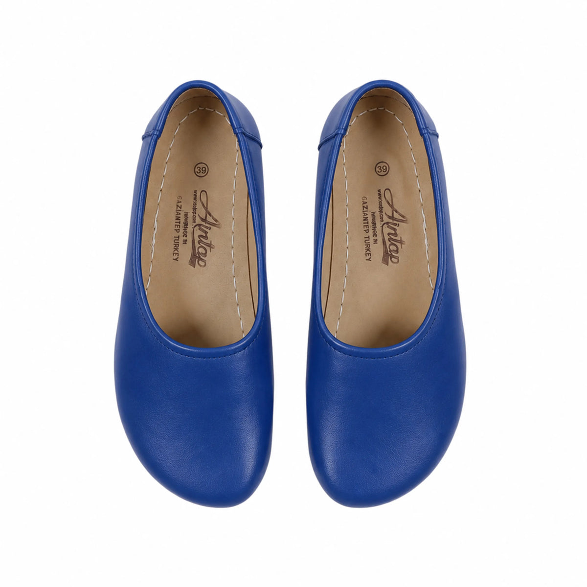 Smooth Barefoot Ballet Shoes – Rubber Sole – Bright Blue
