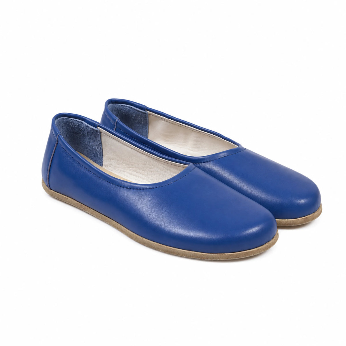 Smooth Barefoot Ballet Shoes – Classic Sole — Leather Sole – Bright Blue