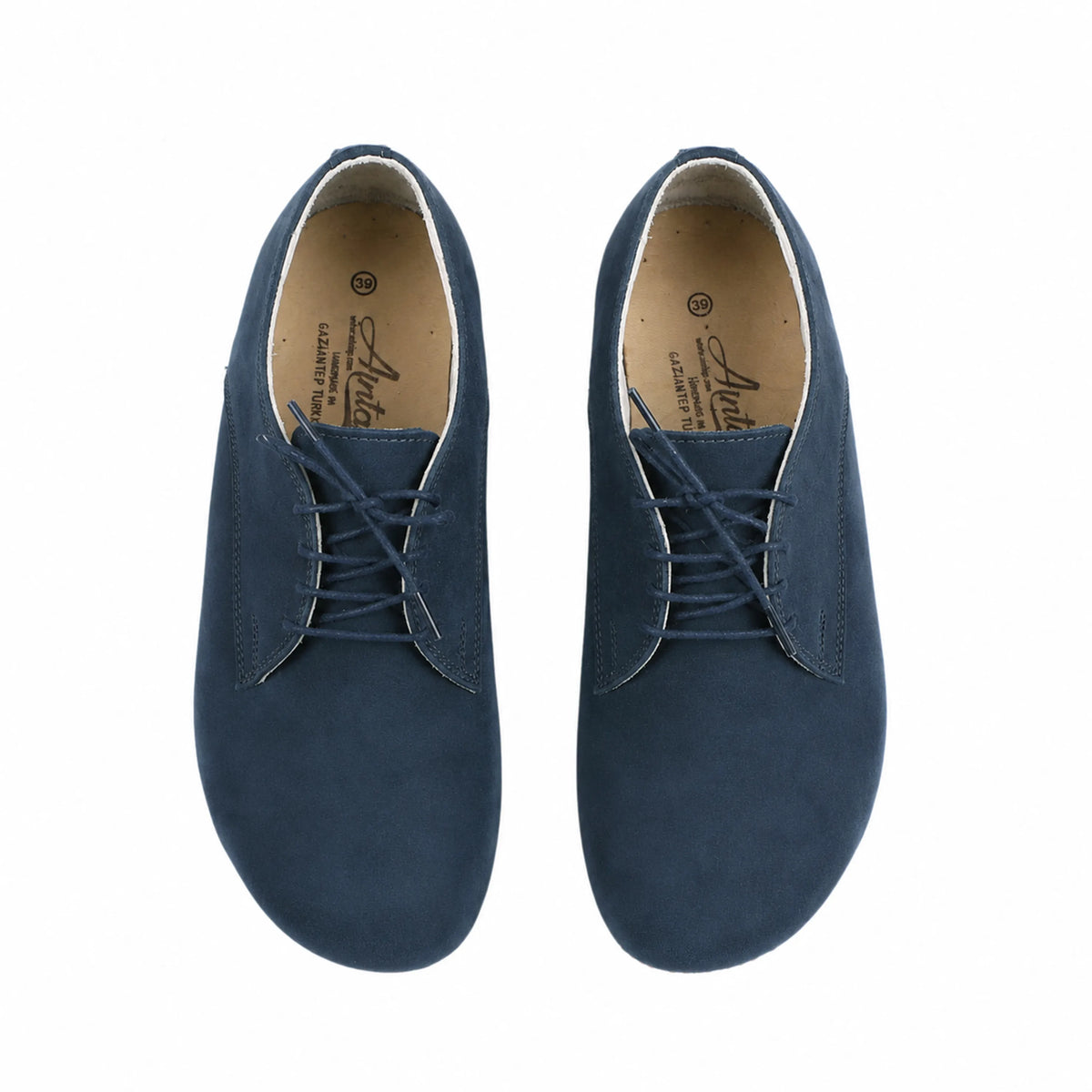 Nubuck Barefoot Oxford Shoes – Classic Sole — Leather Sole – Jeans