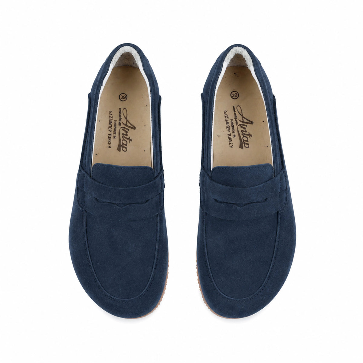 Nubuck Barefoot Penny Loafer Shoes – Rubber Sole – Jeans
