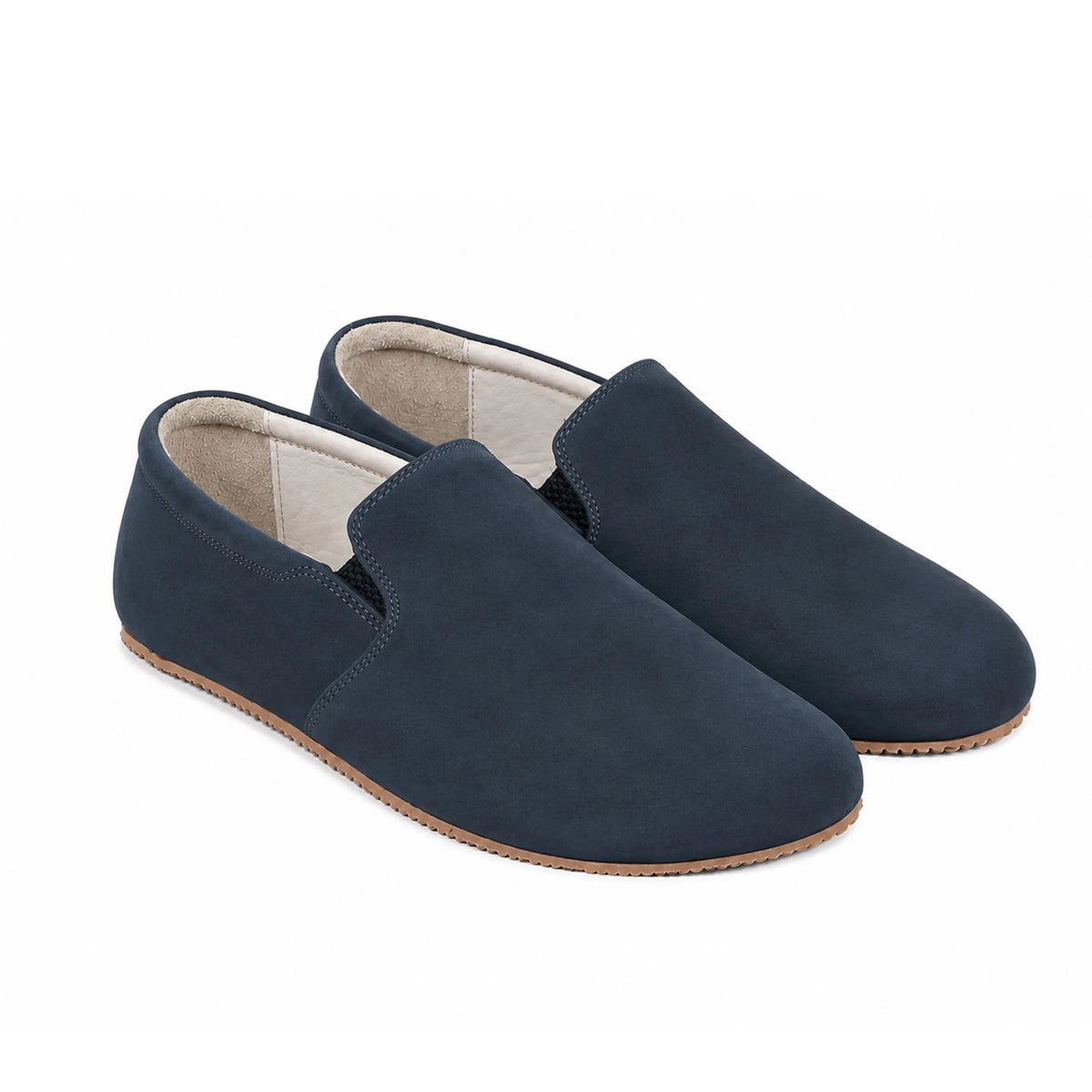 Nubuck Barefoot Slip-On Shoes – Rubber Sole – Jeans