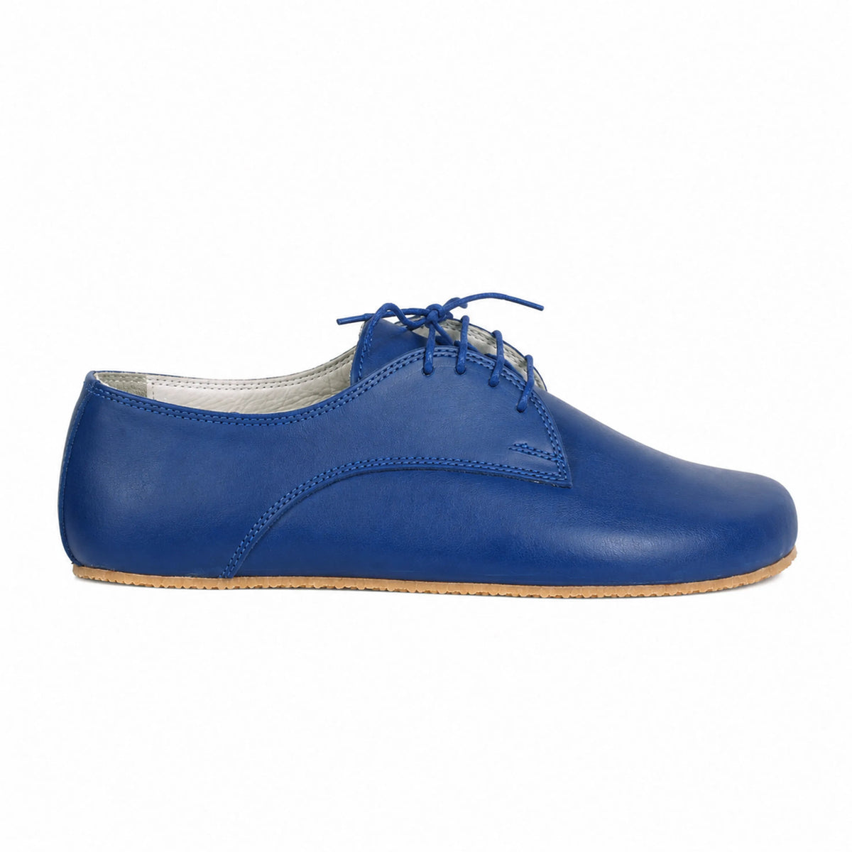 Smooth Barefoot Oxford Shoes – Rubber Sole – Bright Blue